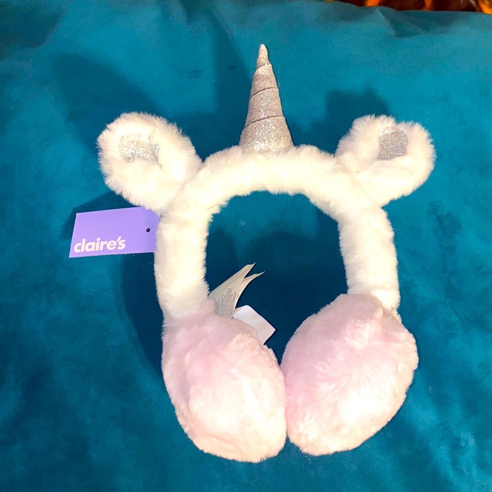 Claire’s Unicorn Earmuffs NEW